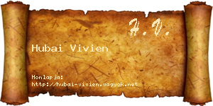 Hubai Vivien névjegykártya